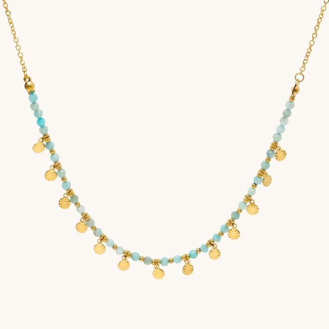 Collar Piedras Aguamarina