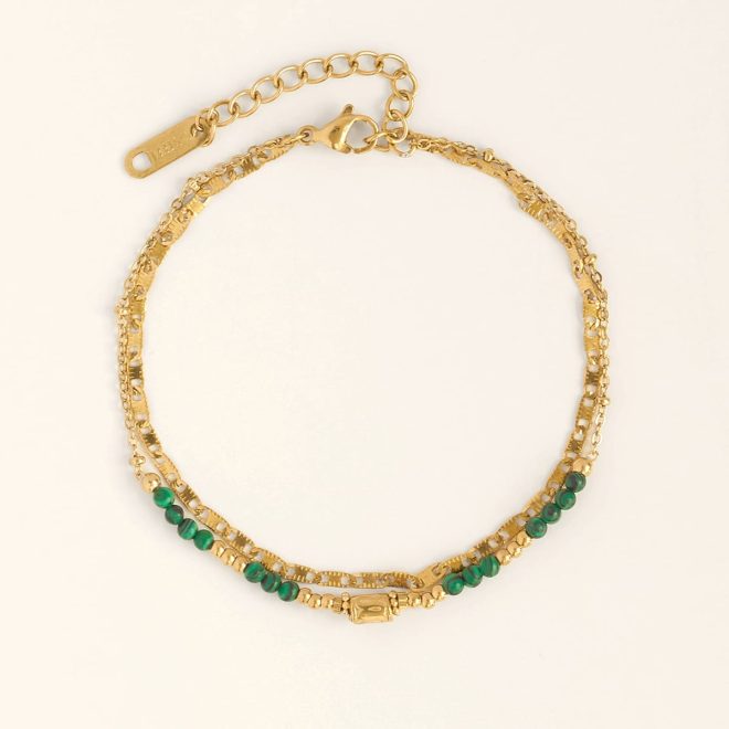 Pulsera Verde Malaquitas