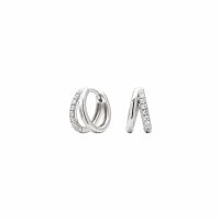 Aros Brilla Dobles Plata