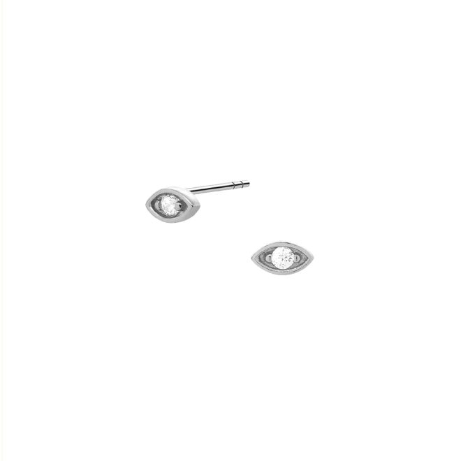 Pendientes Mini Ojo Plata
