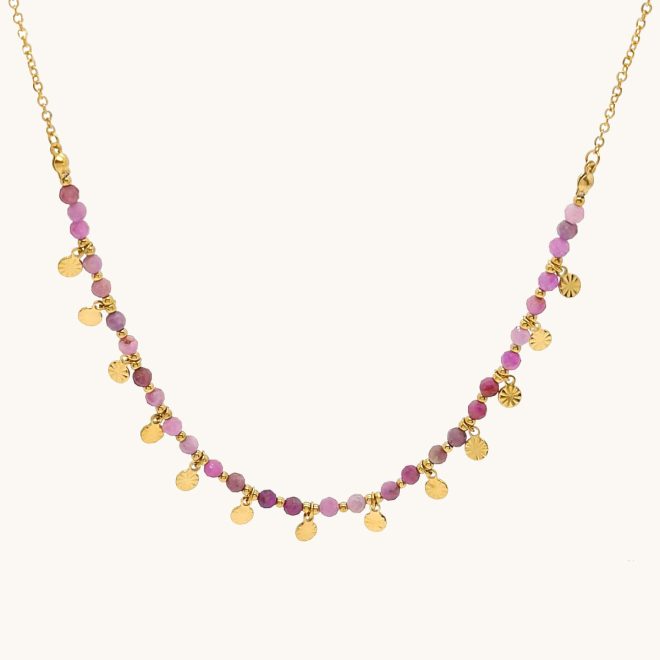 Collar Piedras Rosa