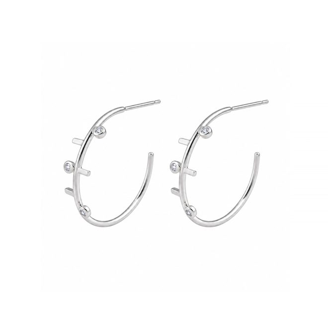Aros finos de plata de 25mm