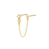 Pendiente Doble con Cadena