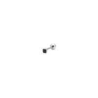 Piercing muy pequeño negro plata
