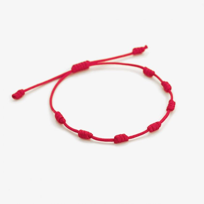 Pulsera Roja 7 Nudos