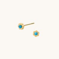 Pendientes Mini Turquesa Flor