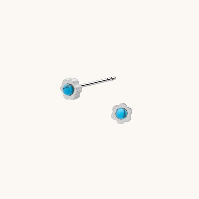 Pendientes Plateados Turquesa