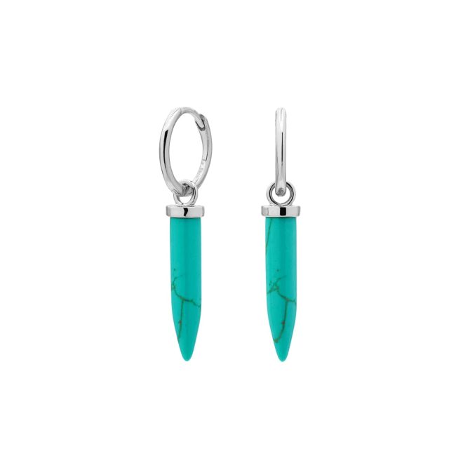Pendientes de plata con piedra turquesa