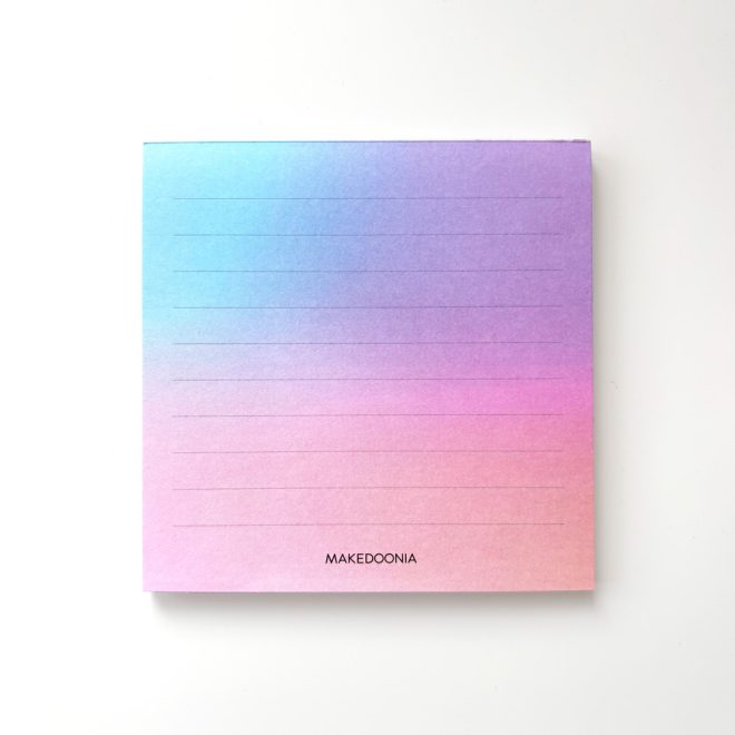 Notepad de color degradado morado rosa y azul