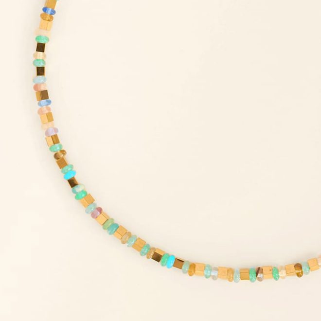 Collar Piedras Aguamarina