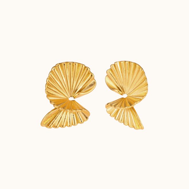 Pendientes Abanico Dorados