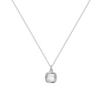 Colgante de plata con circonita cuadrada