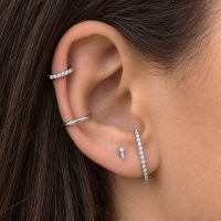 Pendientes Arco Plata Circonitas