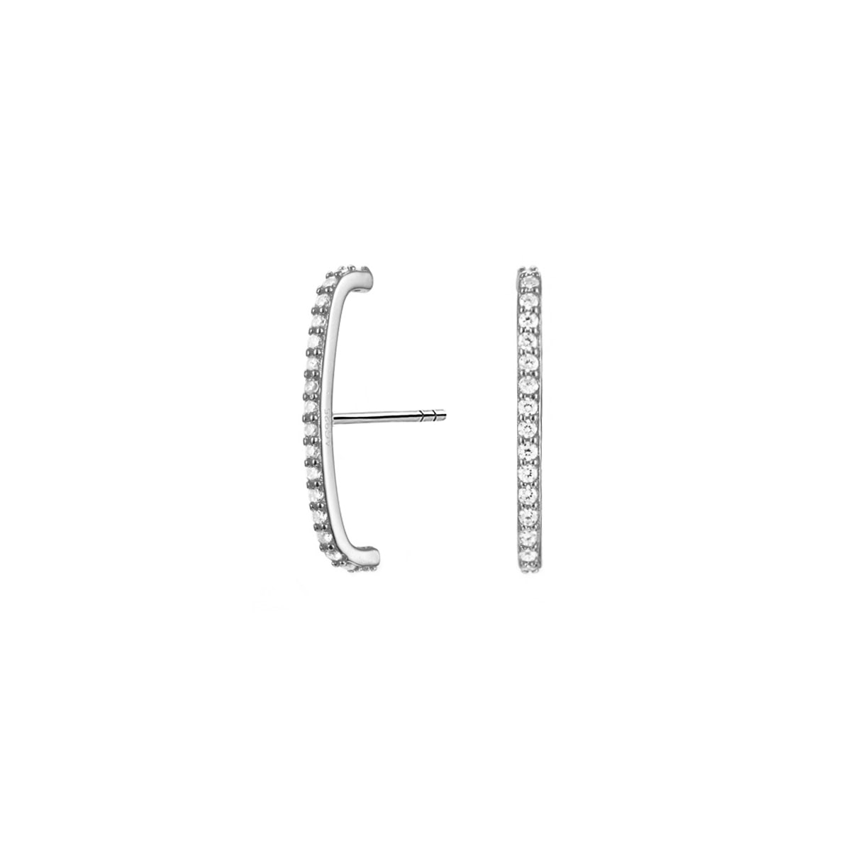 Pendientes Arco Plata Circonitas