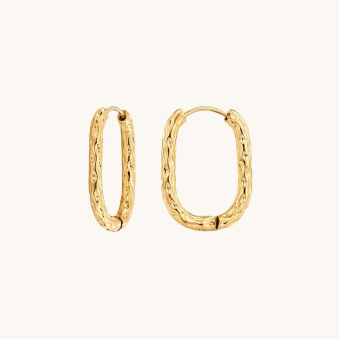 Pendientes Oval Dorados