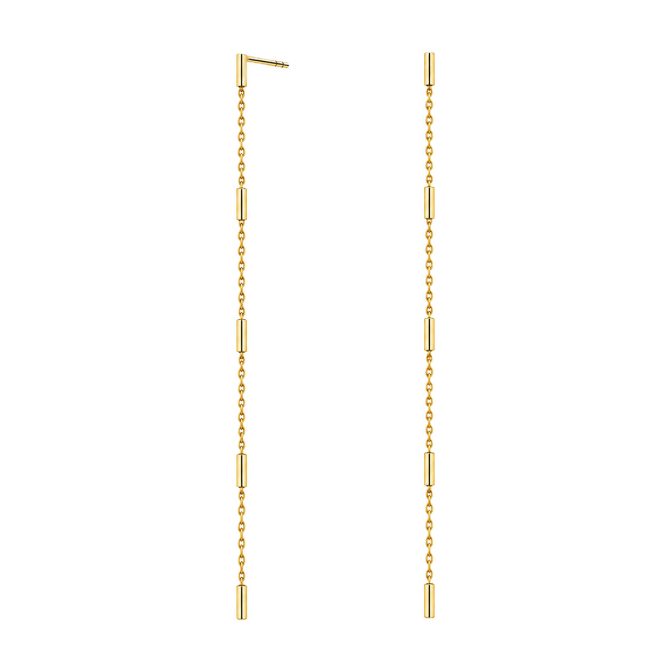 Pendientes largos de cadena decorados con barritas