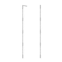 Pendientes largos de plata de cadena
