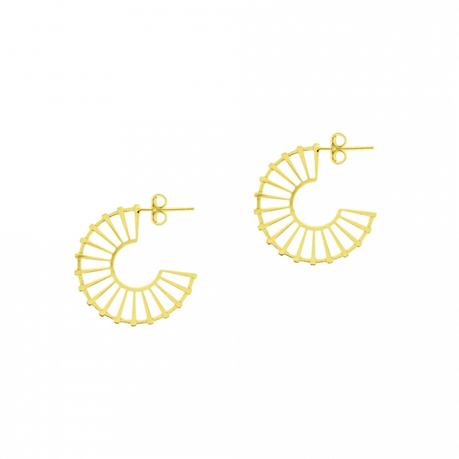 Pendientes de aro planos con diseño minimalista